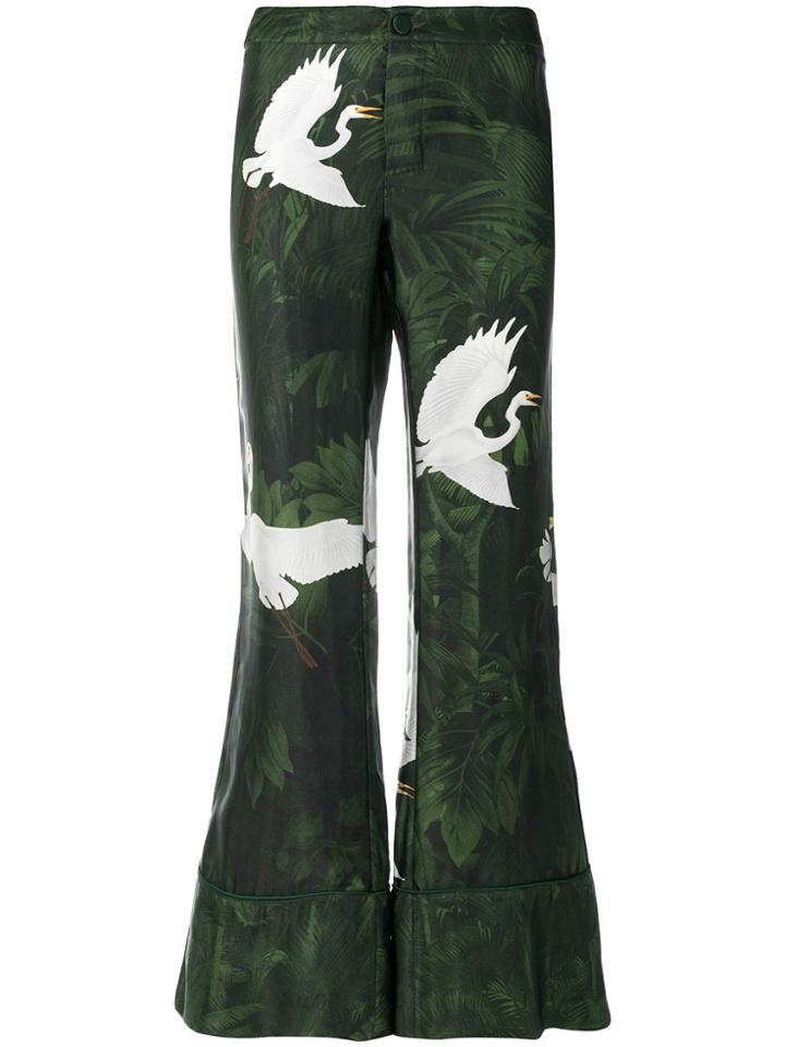 F.r.s For Restless Sleepers Printed Tailored Trousers - Green