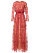 Costarellos Lace Gown - Pink & Purple