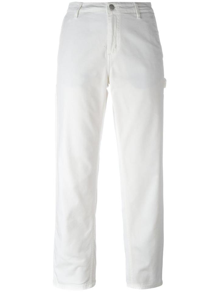 Carhartt High Waisted Jeans, Women's, Size: 27, White, Cotton/polyester/spandex/elastane