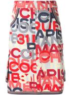 Chanel Pre-owned Logo Printed Knee-length Skirt - Black