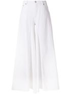 Mm6 Maison Margiela Super Flared Jeans - White