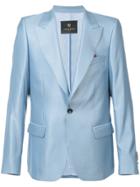 Lords And Fools Handkerchief One Button Blazer - Blue