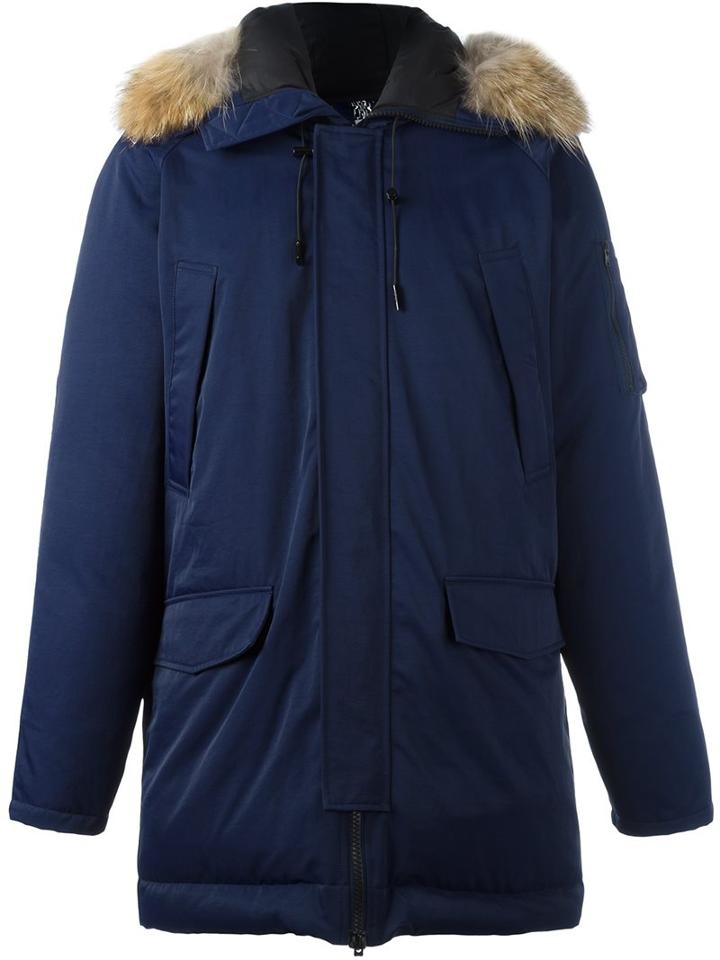 Kenzo Raccoon Fur Trim Puffer Coat