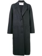 Harris Wharf London Oversized Patch Pocket Coat - Grey