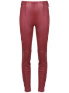 Tufi Duek Leather Skinny Trousers - Red