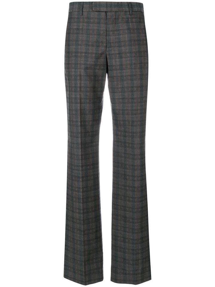 Maison Margiela - Check Straight Leg Trousers - Women - Cotton/wool - 42, Grey, Cotton/wool