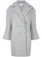 Carven Double Breasted Coat - Grey