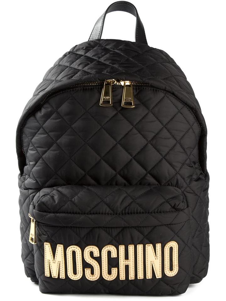 Moschino Quilted Logo Backpack