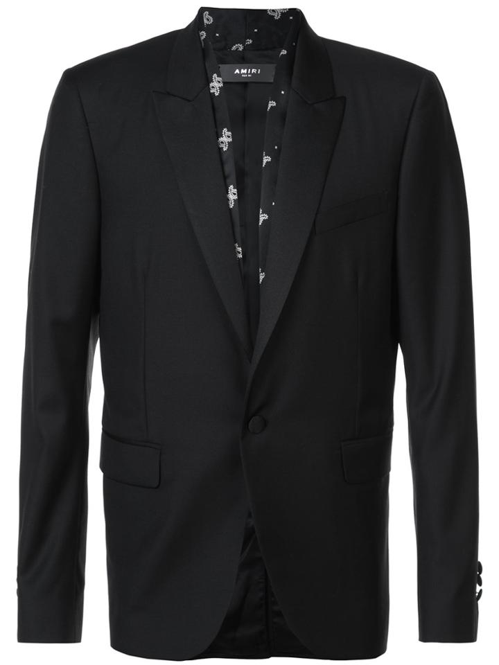 Amiri Printed Detail Blazer - Black