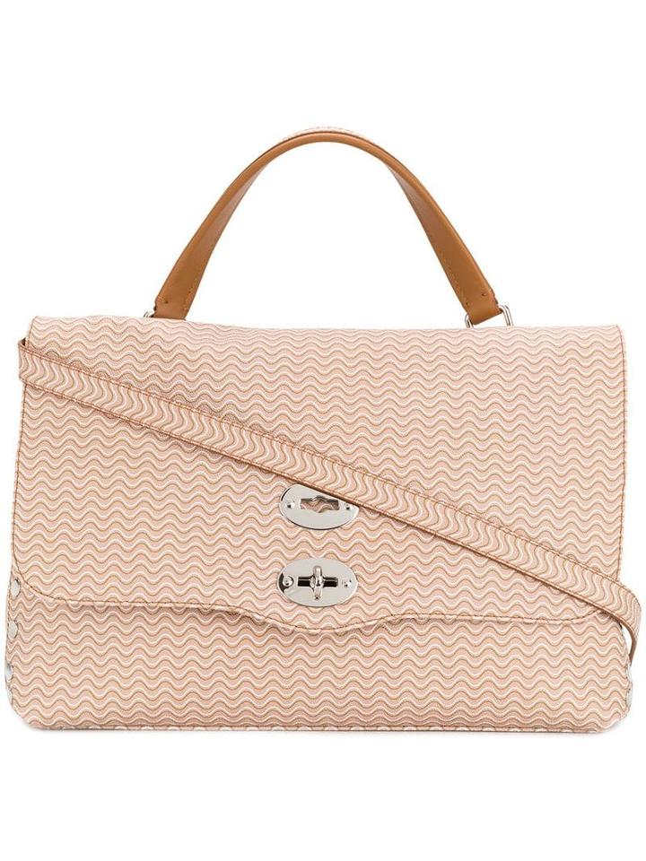 Zanellato Printed Twist-lock Tote - Neutrals