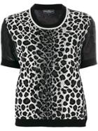 Salvatore Ferragamo Leopard Print Blouse - Black