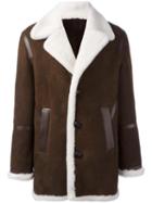 Neil Barrett Shearling Short Coat, Men's, Size: Large, Brown, Lamb Skin/sheep Skin/shearling