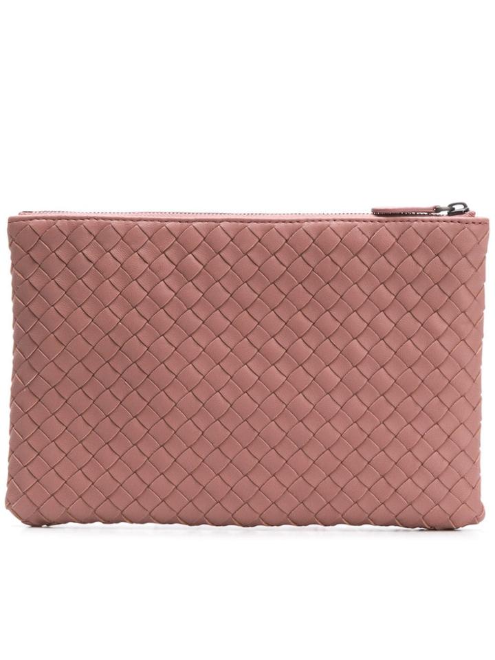 Bottega Veneta Woven Style Pouch - Pink