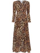 We Are Leone Leopard Print Silk Jacket - Brown