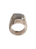 Tobias Wistisen Moon Stone Embellished Ring - Metallic