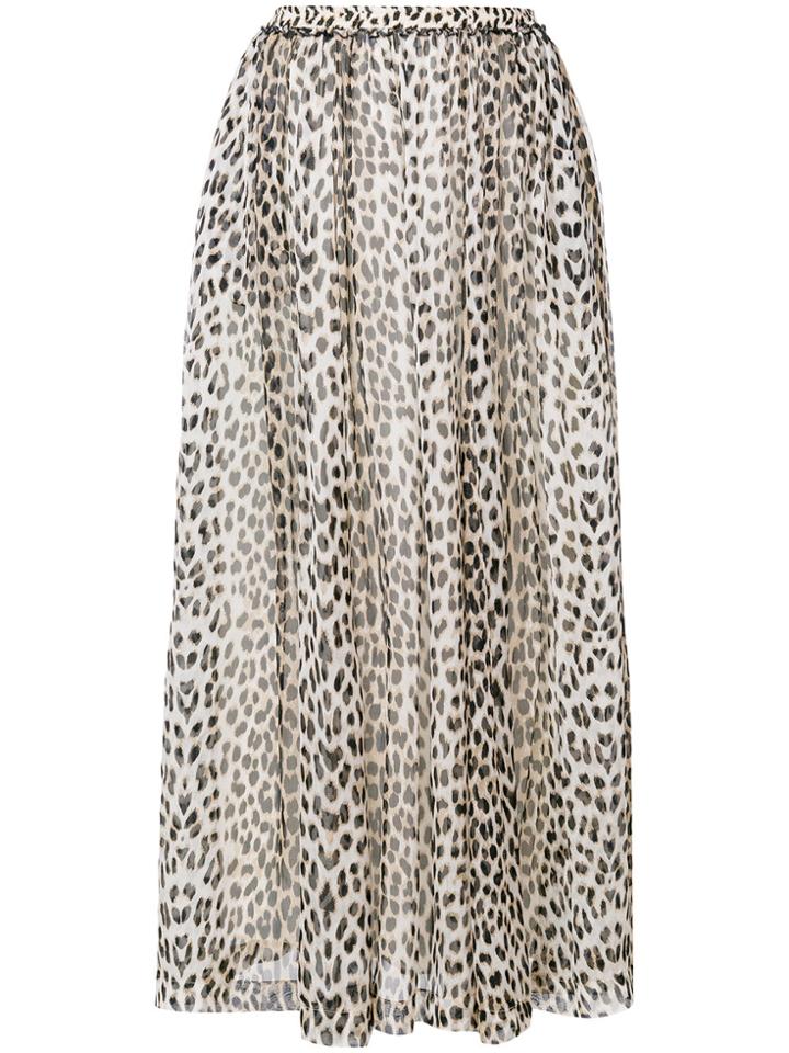 Forte Forte Animal Print Skirt - Brown