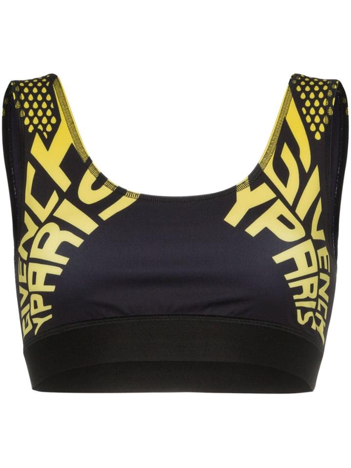 Givenchy Logo Print Sports Bra - Black