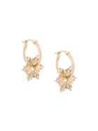 Foundrae 18kt Yellow Gold Diamond Small Disc Hoop Earrings