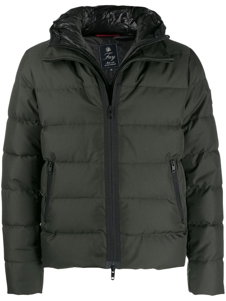 Fay Padded Hooded Jacket - Green
