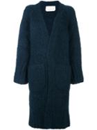Chloé Oversized Cardigan Coat, Women's, Size: Xs, Blue, Cashmere/mohair/virgin Wool