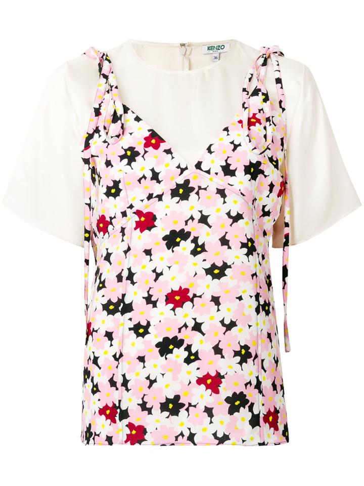 Kenzo Floral Layered Top - Multicolour