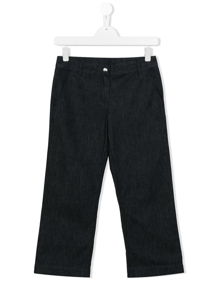 Moncler Kids Straight Leg Jeans, Boy's, Size: 14 Yrs, Brown