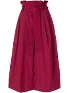 Forte Forte Belted Wide Leg Culottes - Red