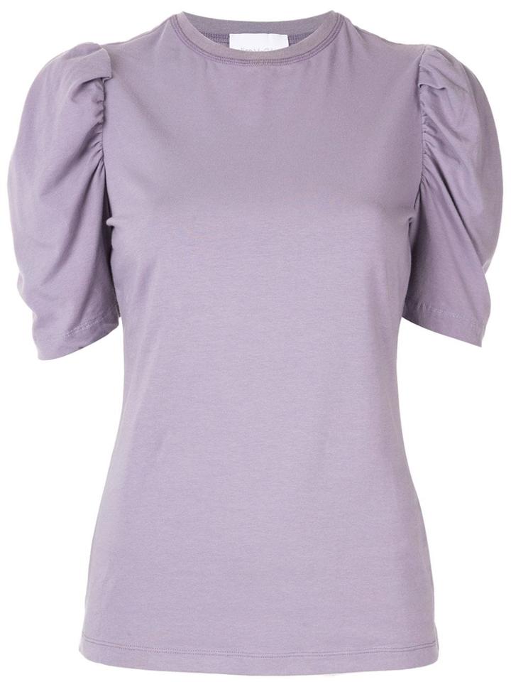 Alice Mccall Gathered Sleeve T-shirt - Purple