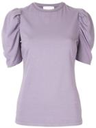 Alice Mccall Gathered Sleeve T-shirt - Purple