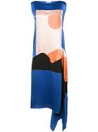 Roksanda Colour Block Midi Dress - Blue
