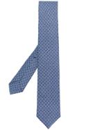 Barba Dot Print Tie - Blue