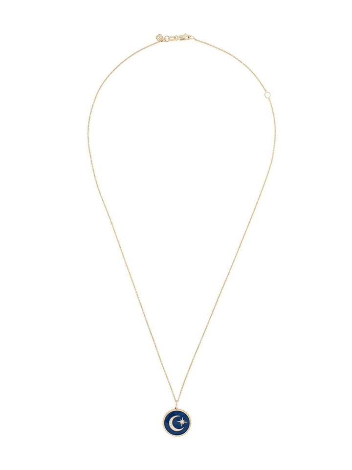 Sydney Evan Moon And Star Necklace - Gold