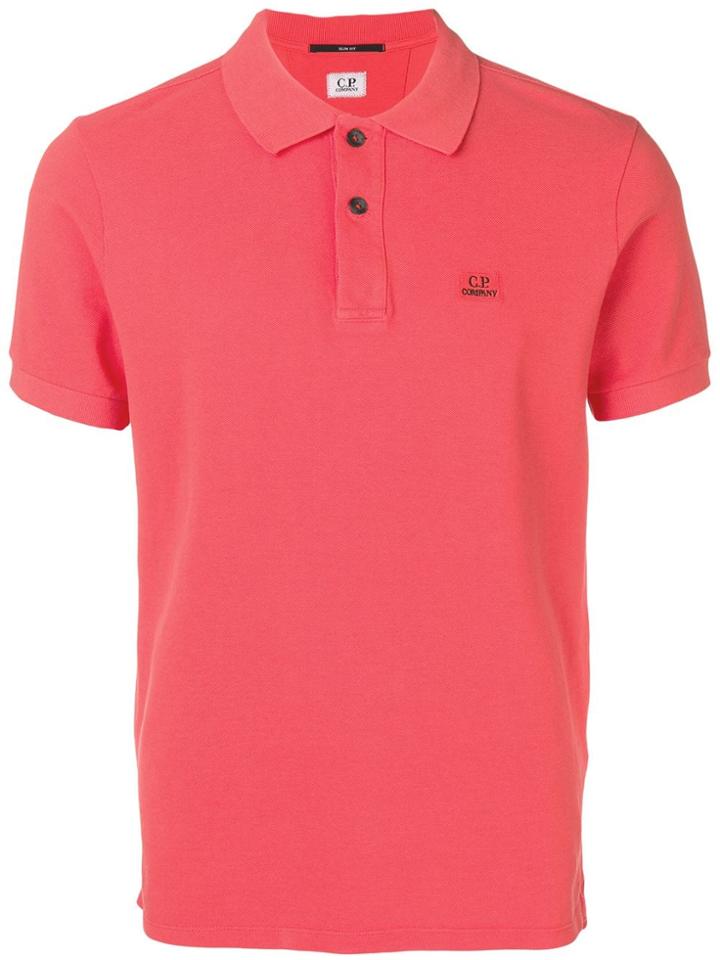 Cp Company Chest Logo Polo Shirt - Red