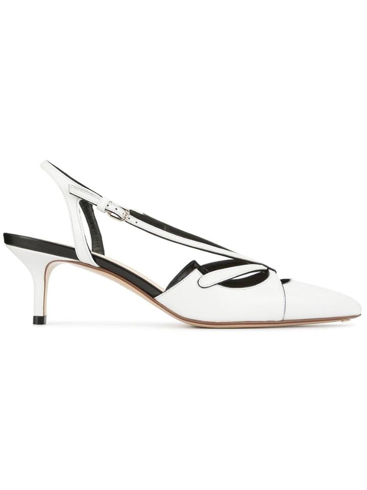 Francesco Russo Monochrome Low Pumps - White