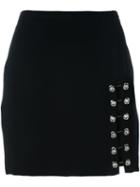 Versus Studded Detail Fitted Skirt, Women's, Size: 42, Black, Polyester/viscose/spandex/elastane/polyamide