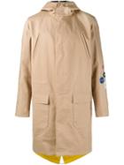 Raf Simons Patch Detailed Coat, Men's, Size: 50, Nude/neutrals, Cotton/polyurethane