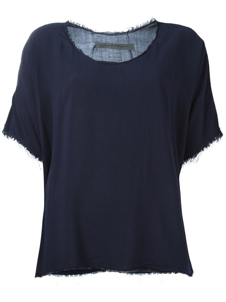 Raquel Allegra Raw Edge Top - Blue