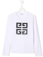 Givenchy Kids Logo Sequinned T-shirt - White
