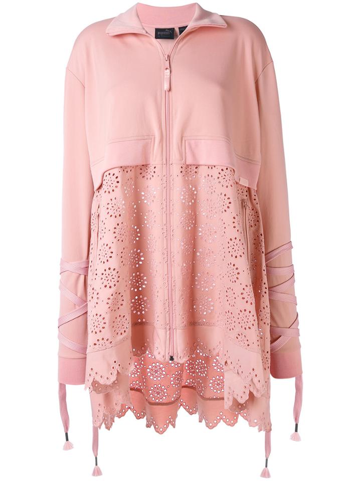 Fenty X Puma Embroidered Details Long Jacket - Pink & Purple
