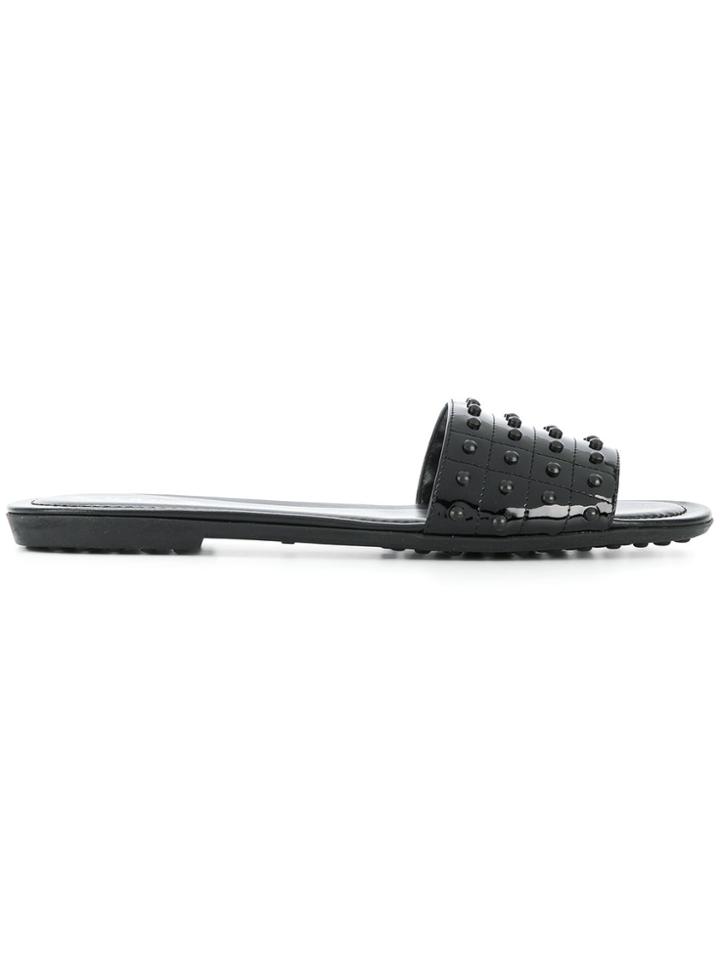Tod's Studded Slides - Black