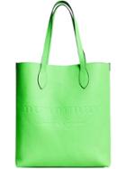 Burberry Embossed Leather Tote - Green