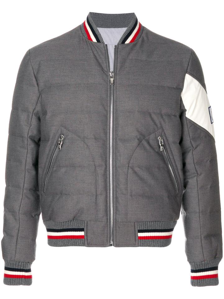 Moncler Gamme Bleu Padded Bomber Jacket - Grey