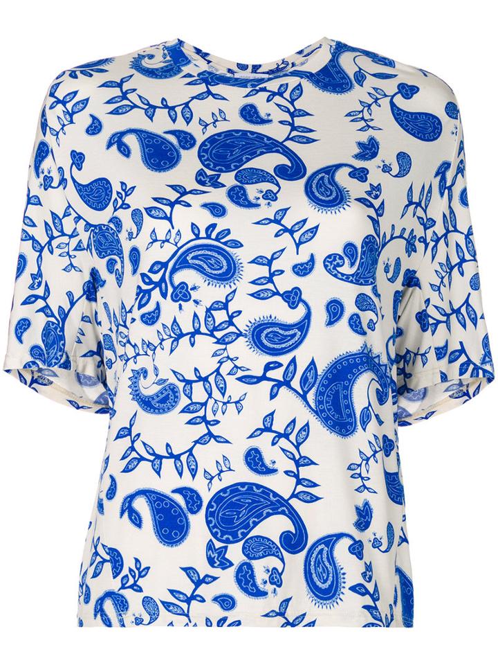 Christian Wijnants - Tesla T-shirt - Women - Spandex/elastane/viscose - L, Blue, Spandex/elastane/viscose