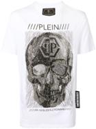 Philipp Plein Embellished Crystal Skull T-shirt - White