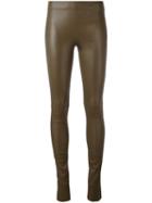 Joseph Leather Leggings, Women's, Size: 38, Brown, Lamb Skin/cotton/spandex/elastane