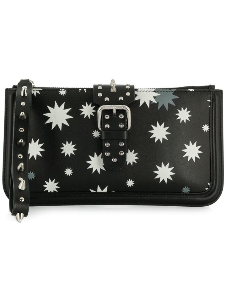 Red Valentino Red(v) Star Print Clutch Bag - Black