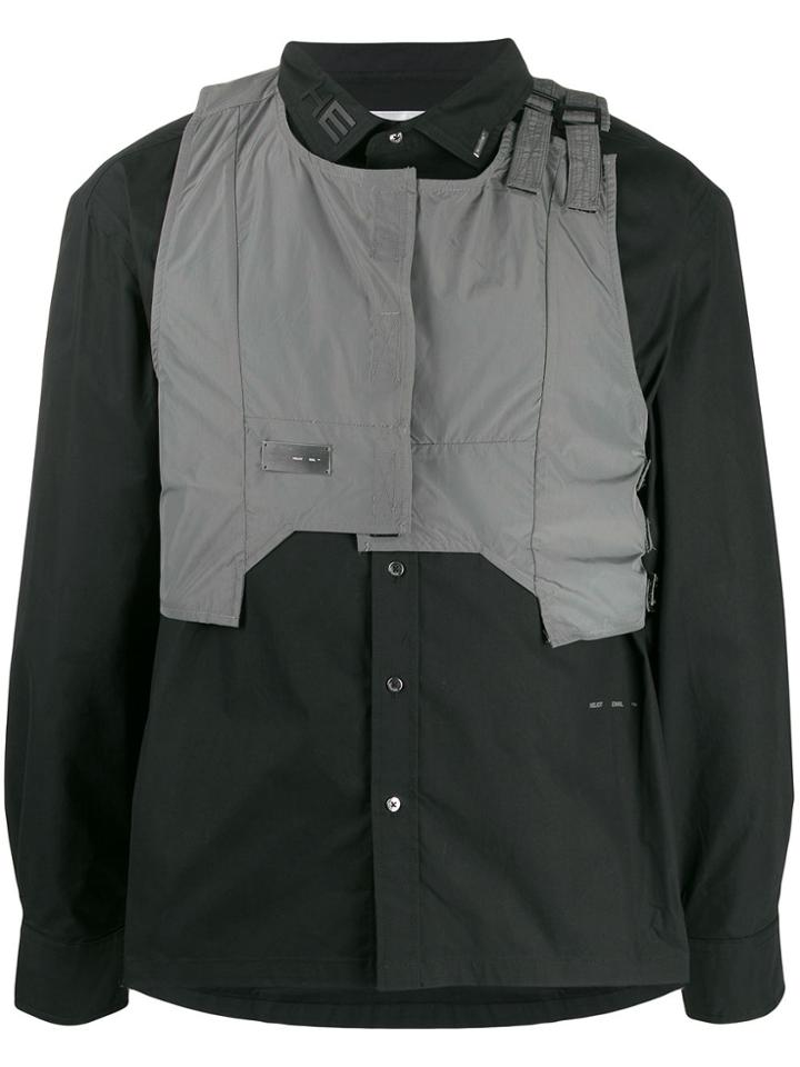 Heliot Emil Vest-layer Shirt - Black