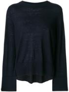 N.peal Layered Wide Sleeve Sweater - Blue