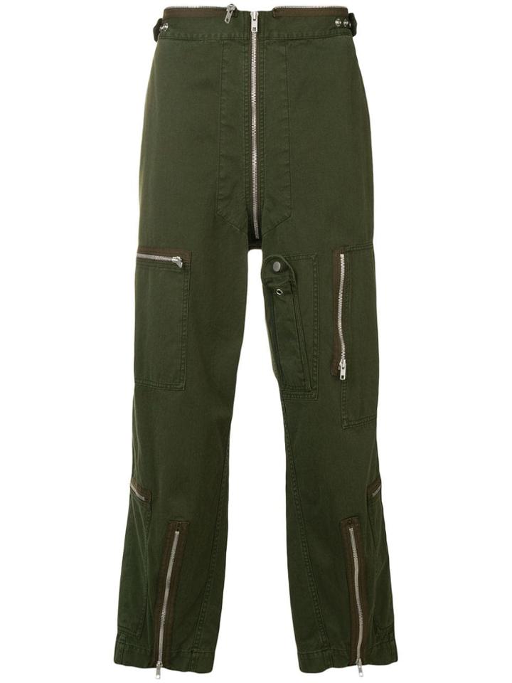 Maison Margiela Zipped Pocket Trousers - Green