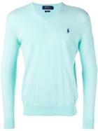Polo Ralph Lauren - V-neck Sweater - Men - Cotton/cashmere - Xxl, Blue, Cotton/cashmere